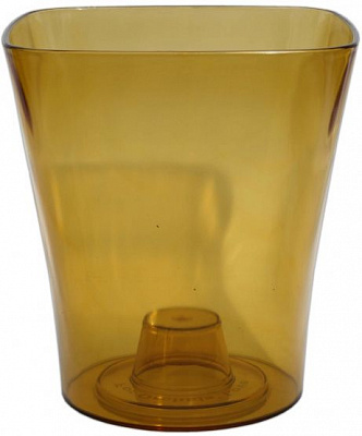 Кашпо для орхідей Оранжерея «Квадро» квадратний 1,3л капучино