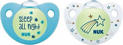 Пустушка Nuk Trendline Day & Night силіконова блакитна р 2 (10176247)