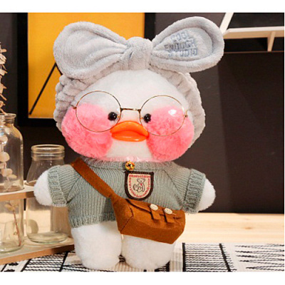 Мягкая игрушка WORLD TOP DEVELOPMENT LTD Уточка 25 см серый DK-2