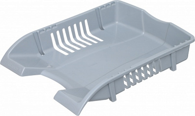 Лоток для бумаг ПП ЛГ-2 серый