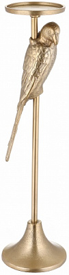 Подсвечник попугай большой золотистый 53 см AL-22831B металл