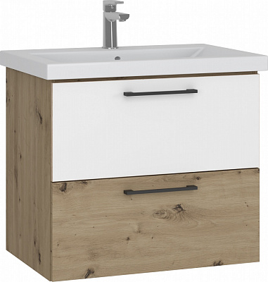 Тумба консольная Грейд Niks дуб артизан/нимфея альба под умывальник Como 70