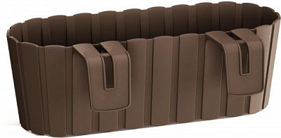 Ящик балконний Prosperplast Boardee Hook прямокутний 4,9л коричневий (25302-222)