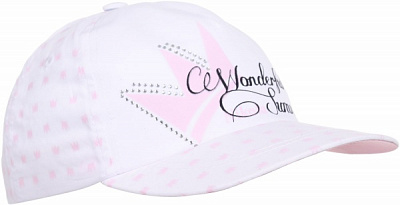 Кепка для дівчаток Pampona 21 L 08 р.54 біло-рожевий