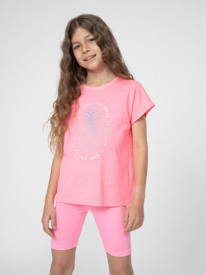 Футболка 4F TSHIRT F398 4FJSS23TTSHF398-56S р.128 розовый
