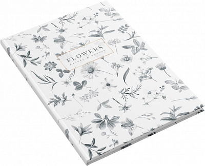 Книга учёта А4 96 листов 1В2365 Цветы черно-белые Аркуш
