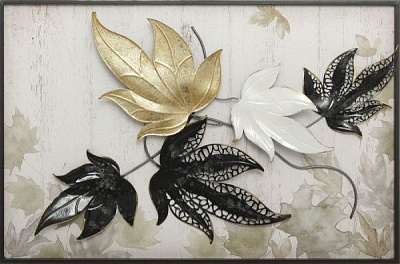 Декор настінний Fall 31x89 см чорно-білий