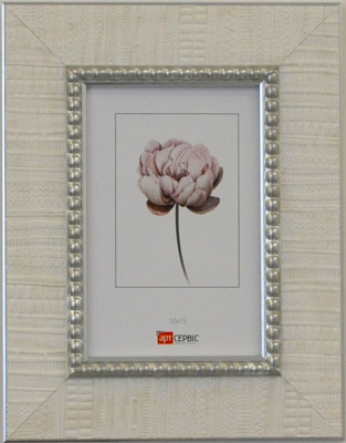 Рамка для фото Арт-Сервіс ЕА-01804 1 фото 10x15 см білий із сріблястим