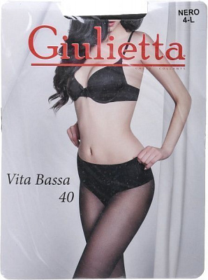 Колготки Giulietta nero VITA BASSA р. 4 40 den чорний