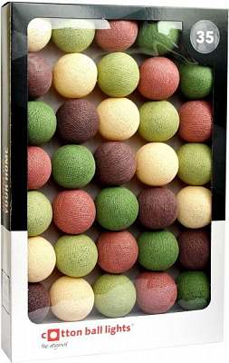 Электрогирлянда Котоновые шарики FOREST FRUIT лампа накаливания 35 ламп