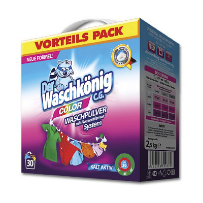 Пральний порошок для машинного та ручного прання WASCHKONIG COLOR 2,5 кг