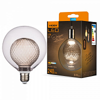 Лампа світлодіодна Videx FIL VL-DG125-BB80LF G125 3,5 Вт E27 3000 К 220 В прозора 27620 