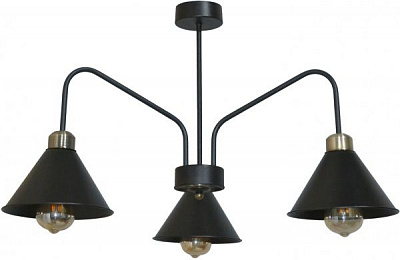 Люстра подвесная Геотон НСБ 02-3х60-910 Стилус-3 3x60 Вт E27 бронза/черный 