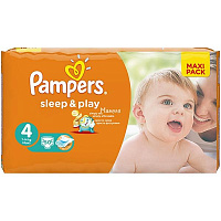 Подгузники Pampers Sleep & Play Maxi 7-14 кг 50 шт