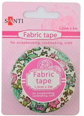 Самоклеющаяся текстильная лента ЗЕЛЕНАЯ ДОЛИНА 1.5см * 5м 