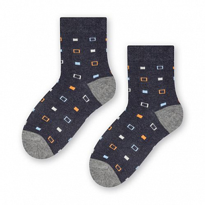 Шкарпетки дитячі для хлопчиків Steven 14362 р. 26-28 меланж/джинс