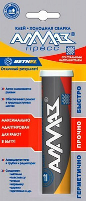 Клей АЛМАЗ холодна зварка Алмаз-прес 58 гр сталь