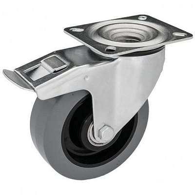 Колесо поворотное с тормозом серия 29 d160 мм Rader