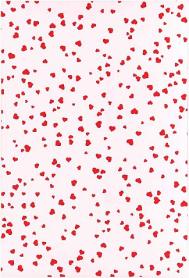 Бумага с рисунком Сердца двусторонняя белая 21x31 см 200 г/м² Heyda