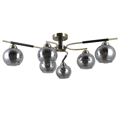 Люстра стельова Victoria Lighting 6x40 Вт E27 чорний Veda/PL6 black
