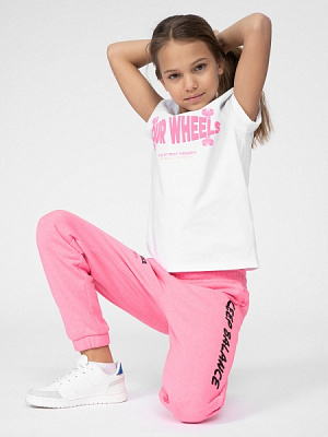 Футболка 4F K SKATE GIRL SS22 4FJSS22TTSHF178-10S р.146 білий