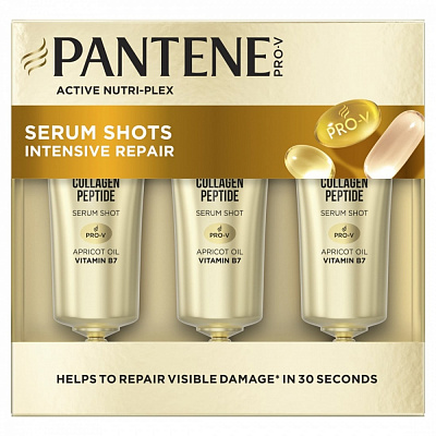 Засіб для волосся Pantene Pro-V Поживний коктейль в ампулах Інтенсивне відновлення 3x15 мл