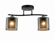 Люстра потолочная Sensio Glimmer 2x40 Вт E27 черный/дымчатый LS-07363/2S-E2740W