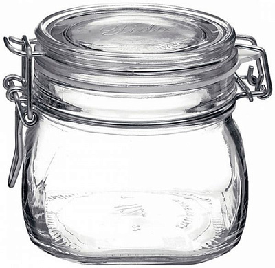 Банка для консервування Fido 0,5 л з кришкою та затискачем Bormioli Rocco