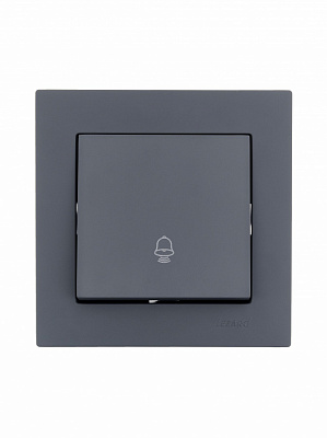 Кнопка дзвінка одноклавішний Lezard Vesna без підсвітки шефілд грей 742-3488-103