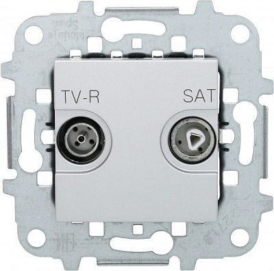 Розетка TV+R+SAT кінцева ABB Zenit срібний N2251.7 PL Z