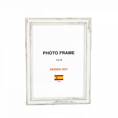 Рамка для фото 1 фото 13х18 см сірий прованс