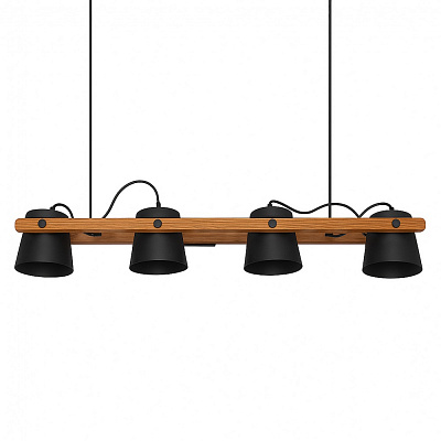 Світильник підвісний LIGHT SET VOLOSHKA RL 4xGX53 чорний/дерево