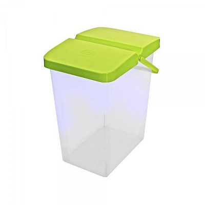 Відро з кришкою BranQ для зберігання порошку/корму для тварин салатове 10 л