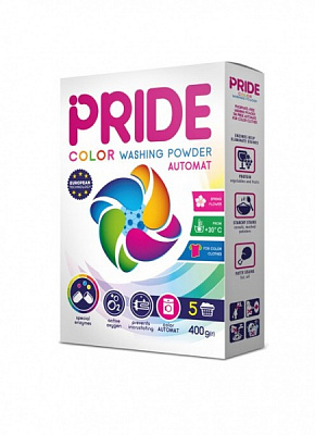 Порошок для машинной и ручной стирки Pride Весенние цветы для цветных вещей 0,4 кг 