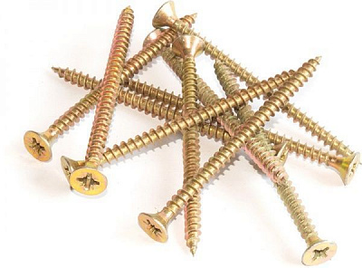 Шуруп универсальный потайная головка ЦЖ 6x90 мм желтый цинк вес Expert Fix