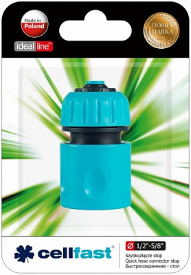 Коннектор с аквастопом Cellfast 1/2