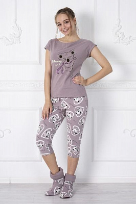 Піжама жіноча Roksana Koala 1035/16702 р. XL фіолетовий