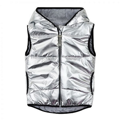 Жилет дитячий для дівчинки Соня р.116 срібло