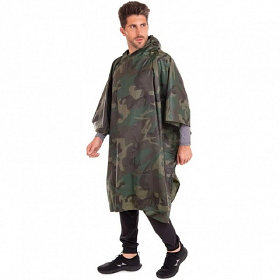 Пончо-дощовик EcoKraft з функцією намету р. one size камуфляж