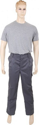 Брюки рабочие Торнадо Люксор рост 3/4 р. 44-46 серый с красными вставками
