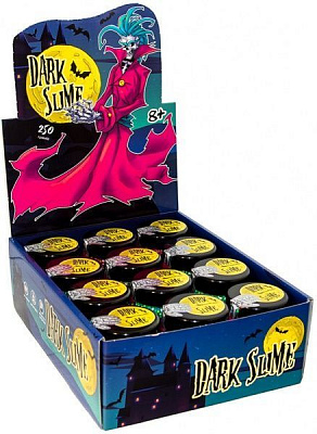 Слайм Strateg Dark slime с шариками в ассортиметне 71831