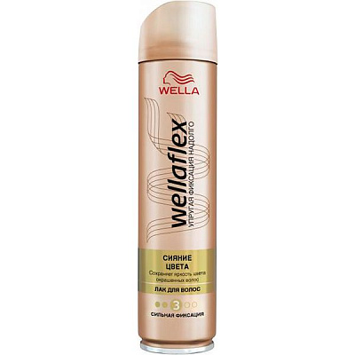 Лак для волос Wella Wellaflex Сияние цвета сильная фиксация 250 мл