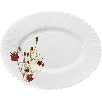 Блюдо Santorin Шиповник овальное 25.4 см