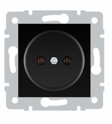 Механізм розетки без заземлення HausMark Stelo IP20 антрацит 501-4288-121B