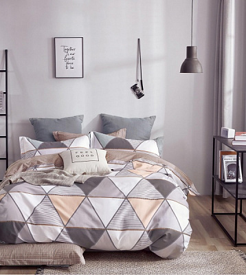 Комплект постельного белья семейный Копенгаген разноцветный Homeline 