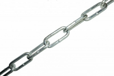 Цепь длиннозвеньевая 10 мм 1 м оцинкованная DIN 5685 С