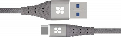 Кабель Promate NerveLink-C USB — Type-C 1,2 м серый (nervelink-c.grey) 