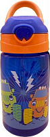 Пляшка для води Trucks 0,45 л синій із помаранчевим Flamberg