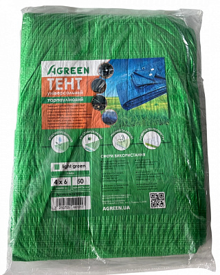 Тент универсальный Agreen 50 гр/м.кв, 2х3 светло-зеленый