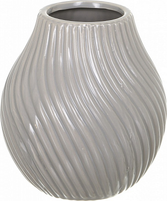 Ваза керамическая серая Волна 13,5х15 см
